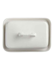 Epicurious Butter Dish Gift Boxed in White