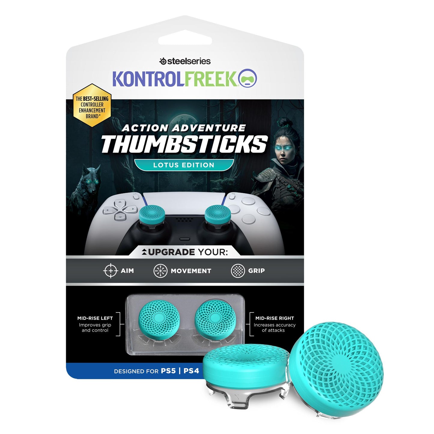 KontrolFreak Action Lotus (Teal Blue/Clear) Kit
