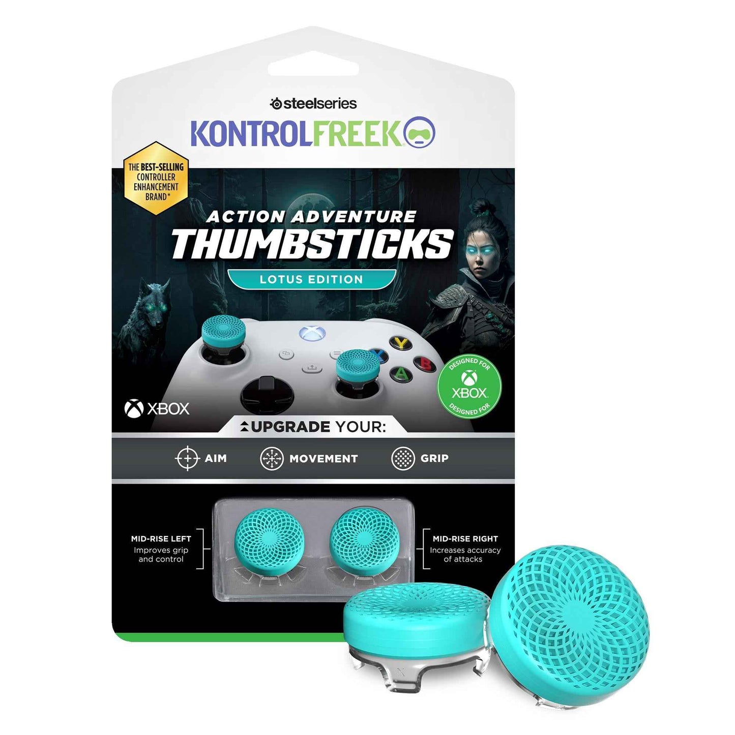KontrolFreak Action Lotus (Teal Blue/Clear) Kit