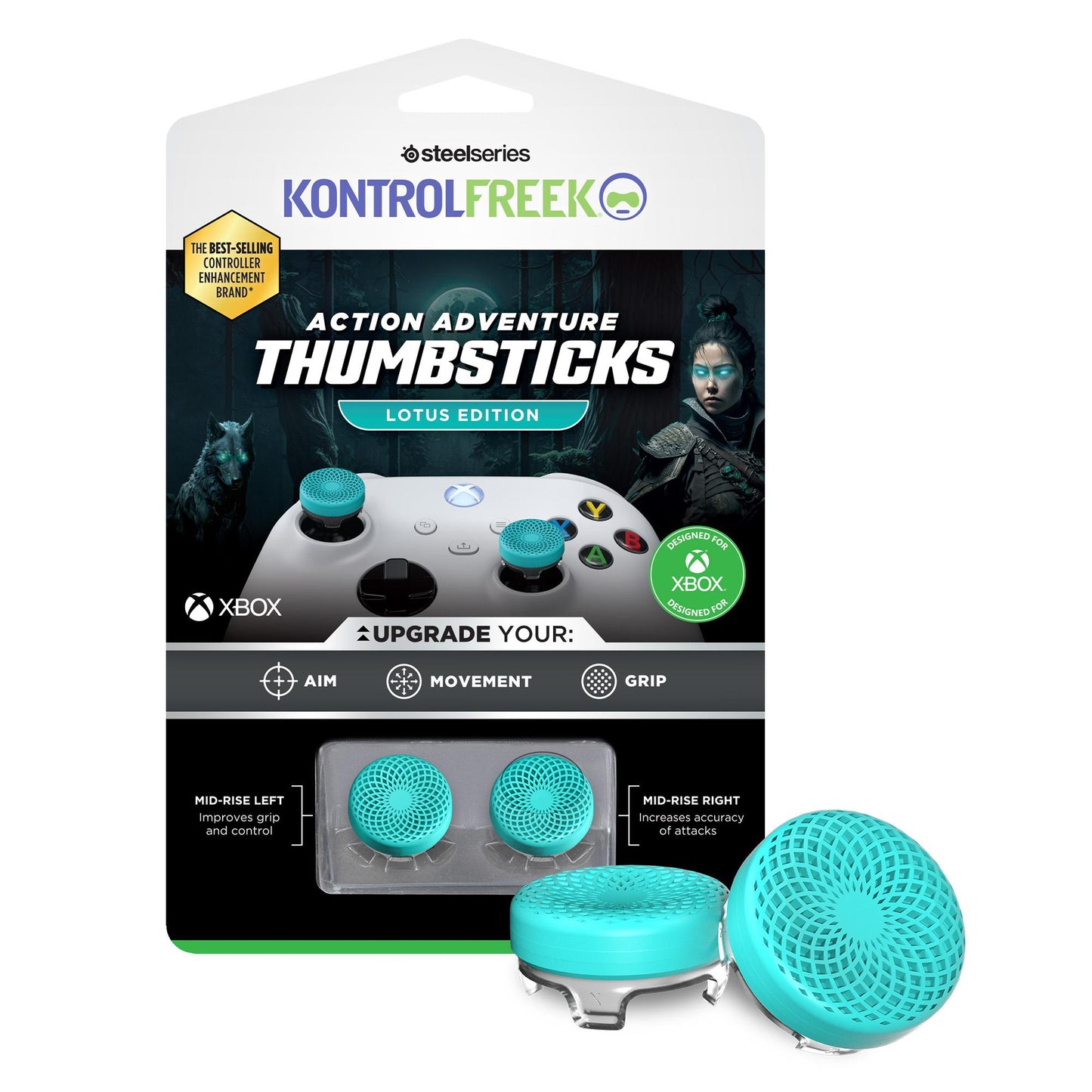 KontrolFreak Action Lotus (Teal Blue/Clear) Kit