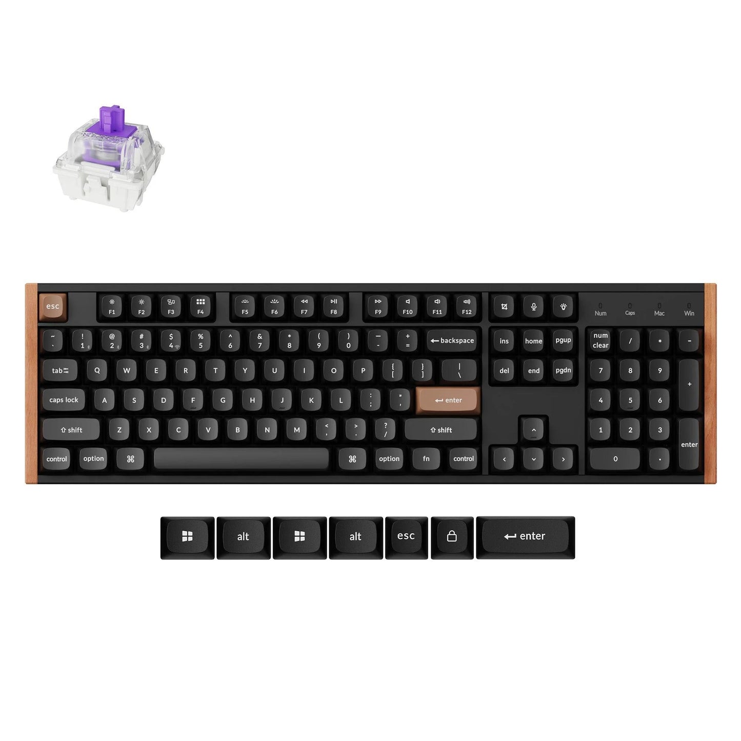 Keychron K10 HE Full Size Wireless Magnetic Switch Custom Keyboard (Black)