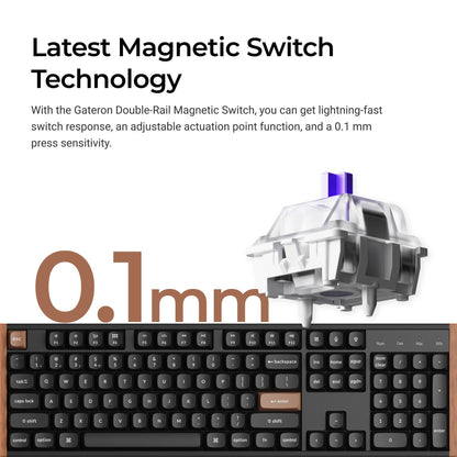 Keychron K10 HE Full Size Wireless Magnetic Switch Custom Keyboard (Black)