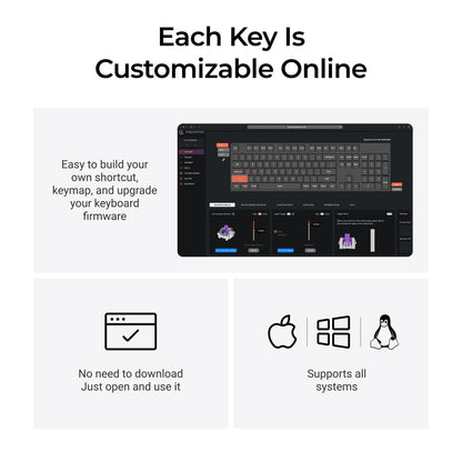 Keychron K10 HE Full Size Wireless Magnetic Switch Custom Keyboard (Black)