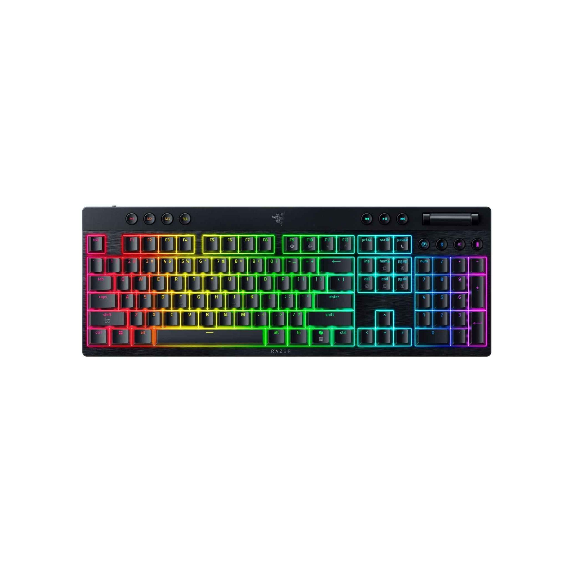 Razer BlackWidow V4 LP HyperSpeed Wireless Low-Profile Mechanical Gaming Keyboard (Yellow Linear Switch)