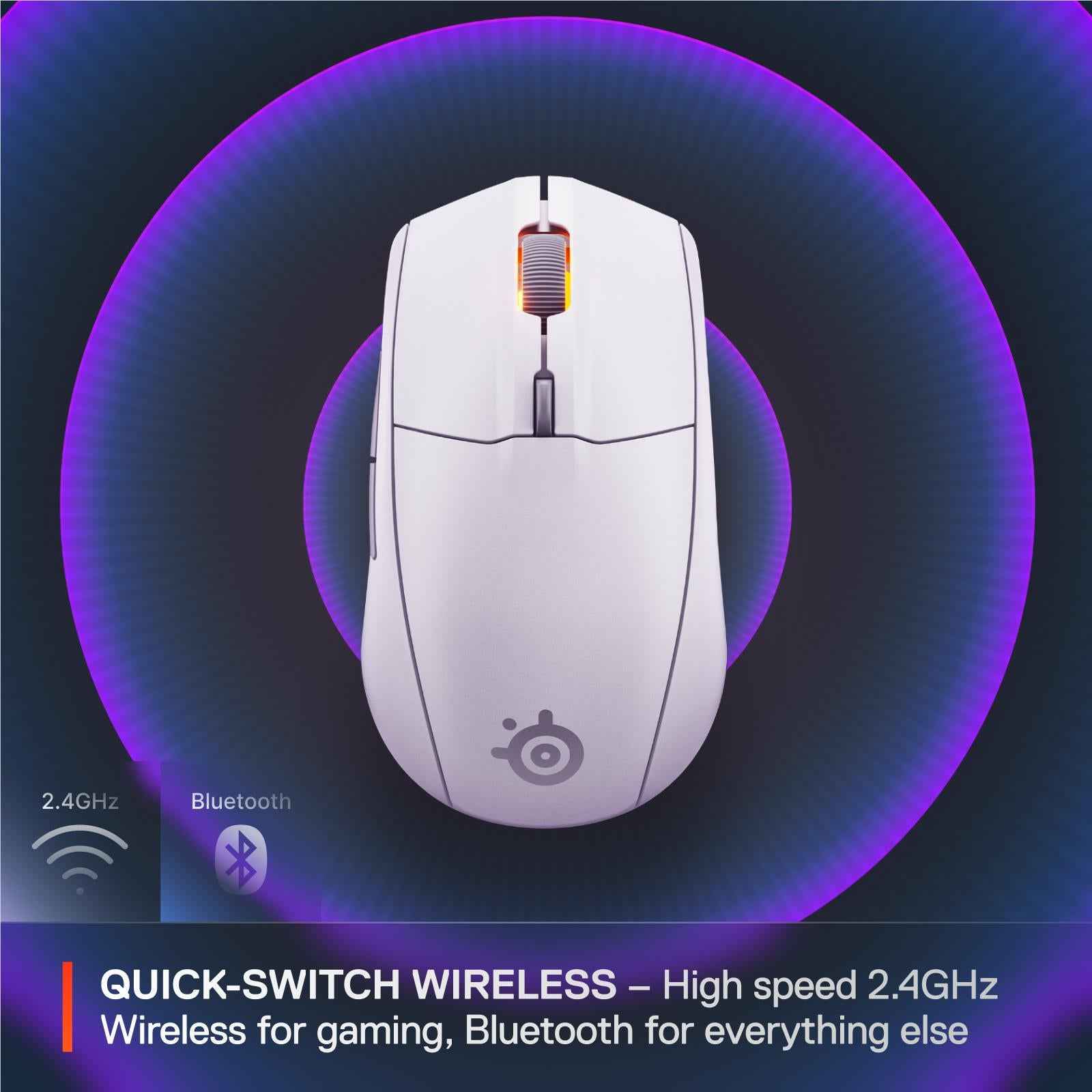 SteelSeries Rival 3 Wireless Gen 2 Gaming Mouse (White)