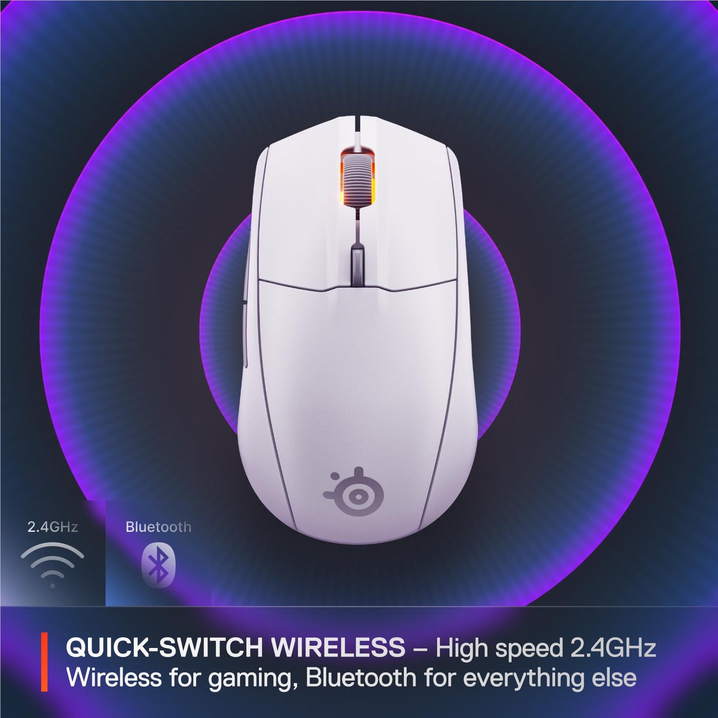 SteelSeries Rival 3 Wireless Gen 2 Gaming Mouse (White)