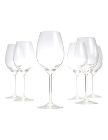 Cuvee Wine Glasses Set Of 6 in White