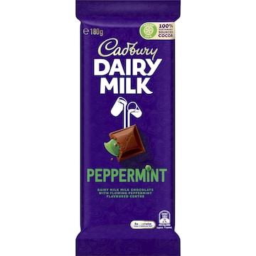 Cadbury Dairy Milk Peppermint Chocolate Block 180g