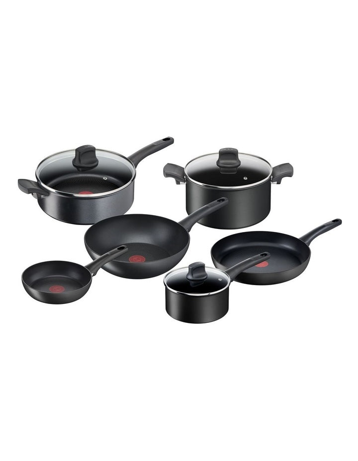 Ultimate Non-Stick Induction Cookware Set 6 Piece in Black