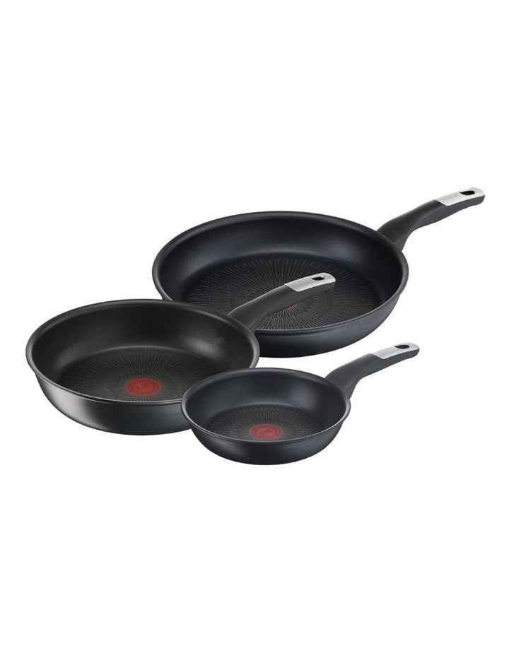 Unlimited Non-Stick Induction Set of 3 Frypan in Black