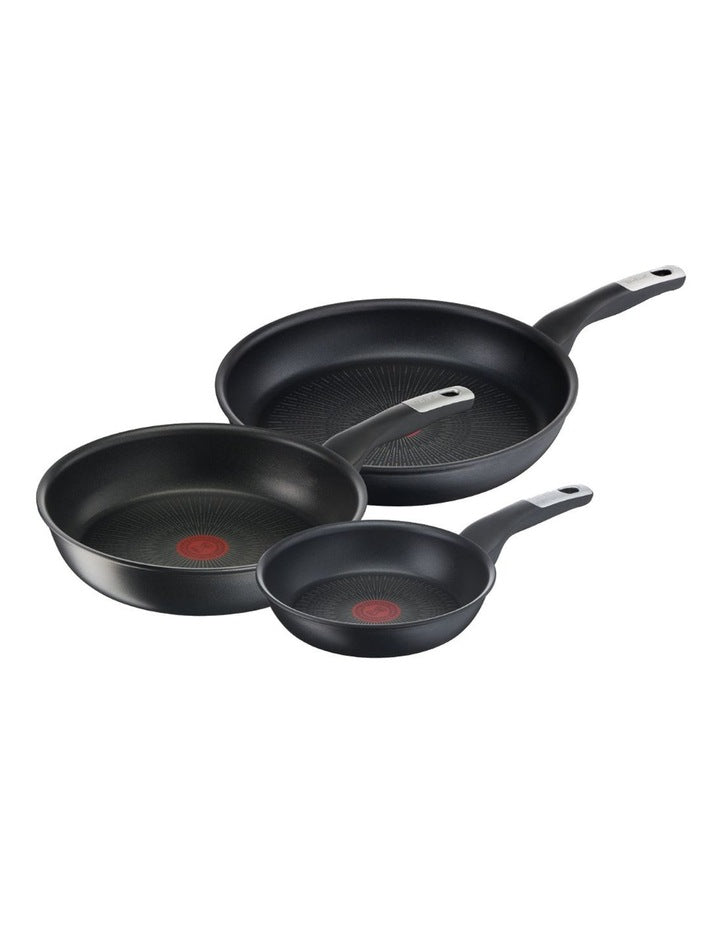 Unlimited Non-Stick Induction Set of 3 Frypan in Black