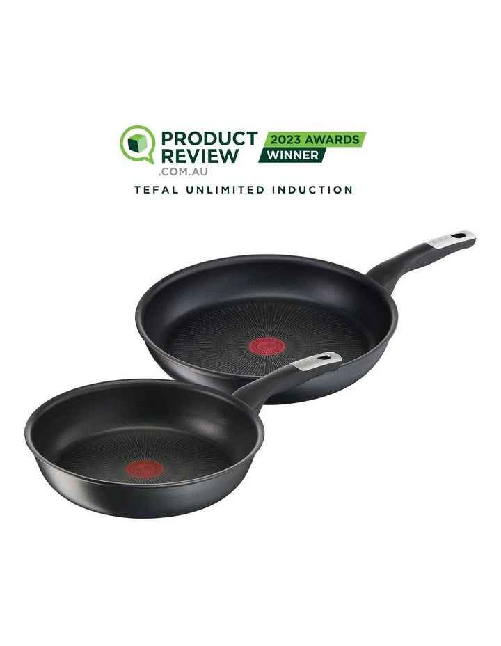 Unlimited Induction Non-Stick Frypan 26/30cm 2 Piece Set in Black