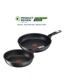 Unlimited Induction Non-Stick Frypan 26/30cm 2 Piece Set in Black