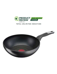 Unlimited 28cm Non-stick Induction Wok in Black