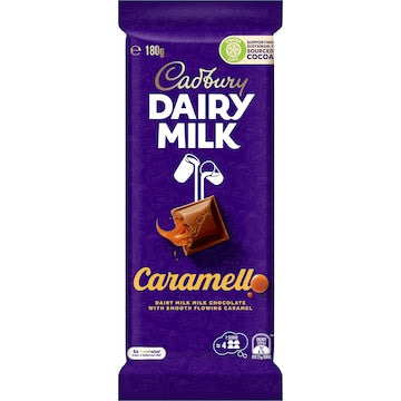 Cadbury Dairy Milk Caramel Chocolate Caramello Block 180g