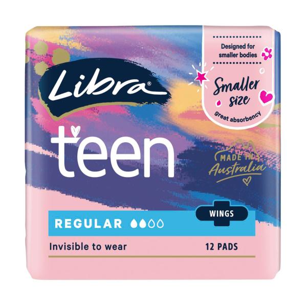 LIBRA GIRL-TEEN REGUALR PADS 12 PACK
