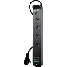 Jackson Raptor 4 Outlet Slimline 45W PD Surge Protected Powerboard