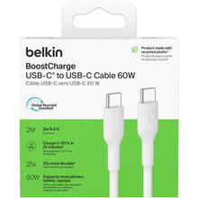 Belkin BoostCharge USB-C TO USB-C 60W 2.0 PCR Cable 2m (White)