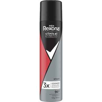 Rexona Men Clinical 96hr Deodorant Aerosol Sport 180mL