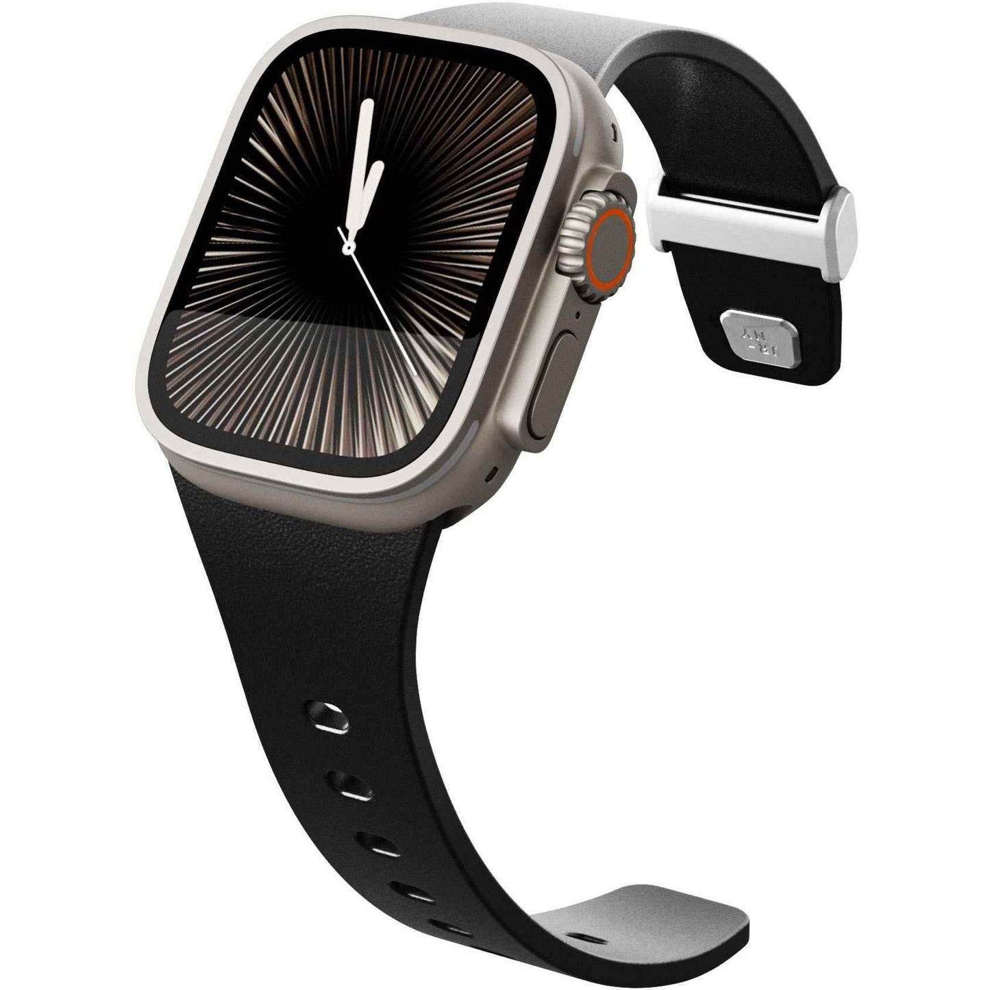 Journey URBAN Leather Apple Watch Band 42-49mm (Black) [Large]