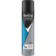 Rexona Men Clinical 96hr Deodorant Aerosol Shower Clean 180mL