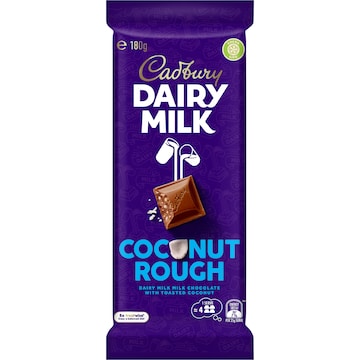 Cadbury Dairy Milk Coconut Rough Chocolate Block 180g