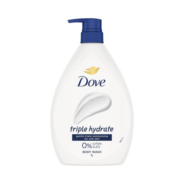 DOVE TRIPLE HYDRATE BODY WASH 1LITRE