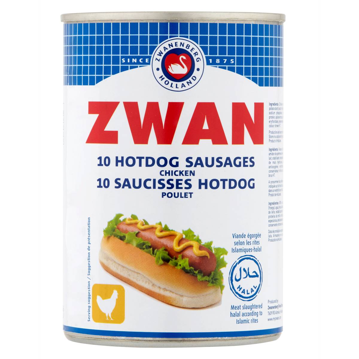 Zwan Chicken Hotdogs Halal 200g