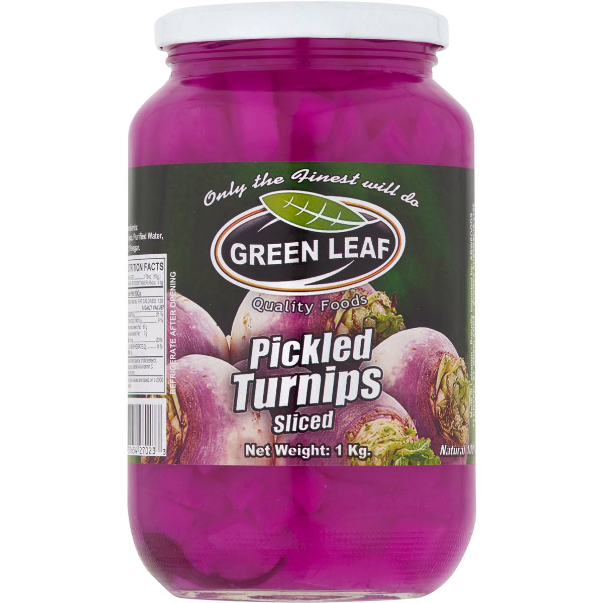 Green Leaf Pickled Turnips 1kg