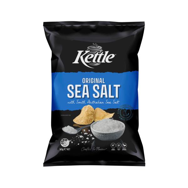 KETTLE POTATO CHIPS:SEA SALT:.:165 GRAM