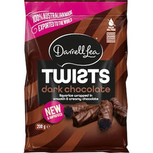 Darrell Lea Twists Dark Chocolate Liquorice 200g