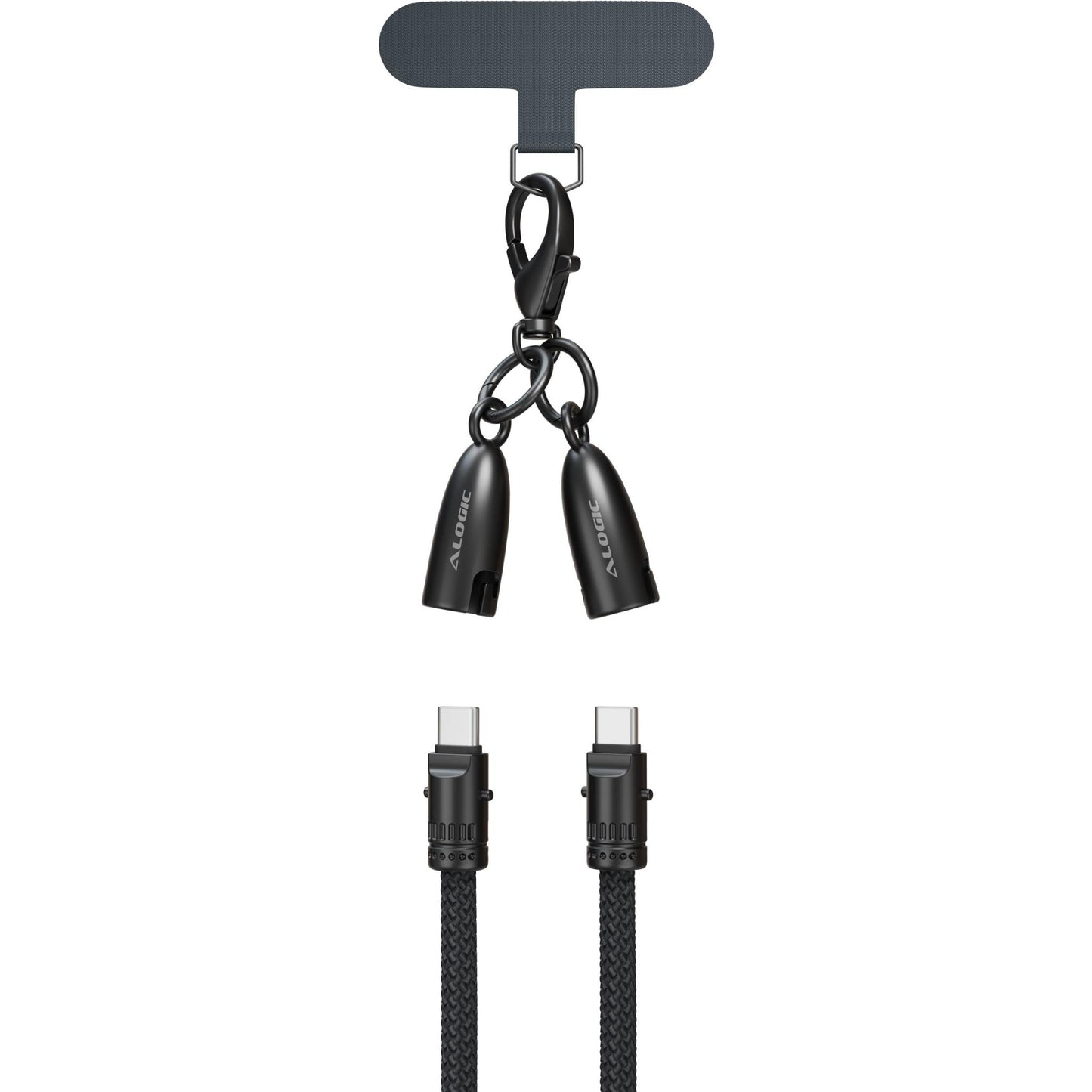 ALOGIC Tether USB-C to C Lanyard Data and 60W Charge Cable 1.2m (Midnight)