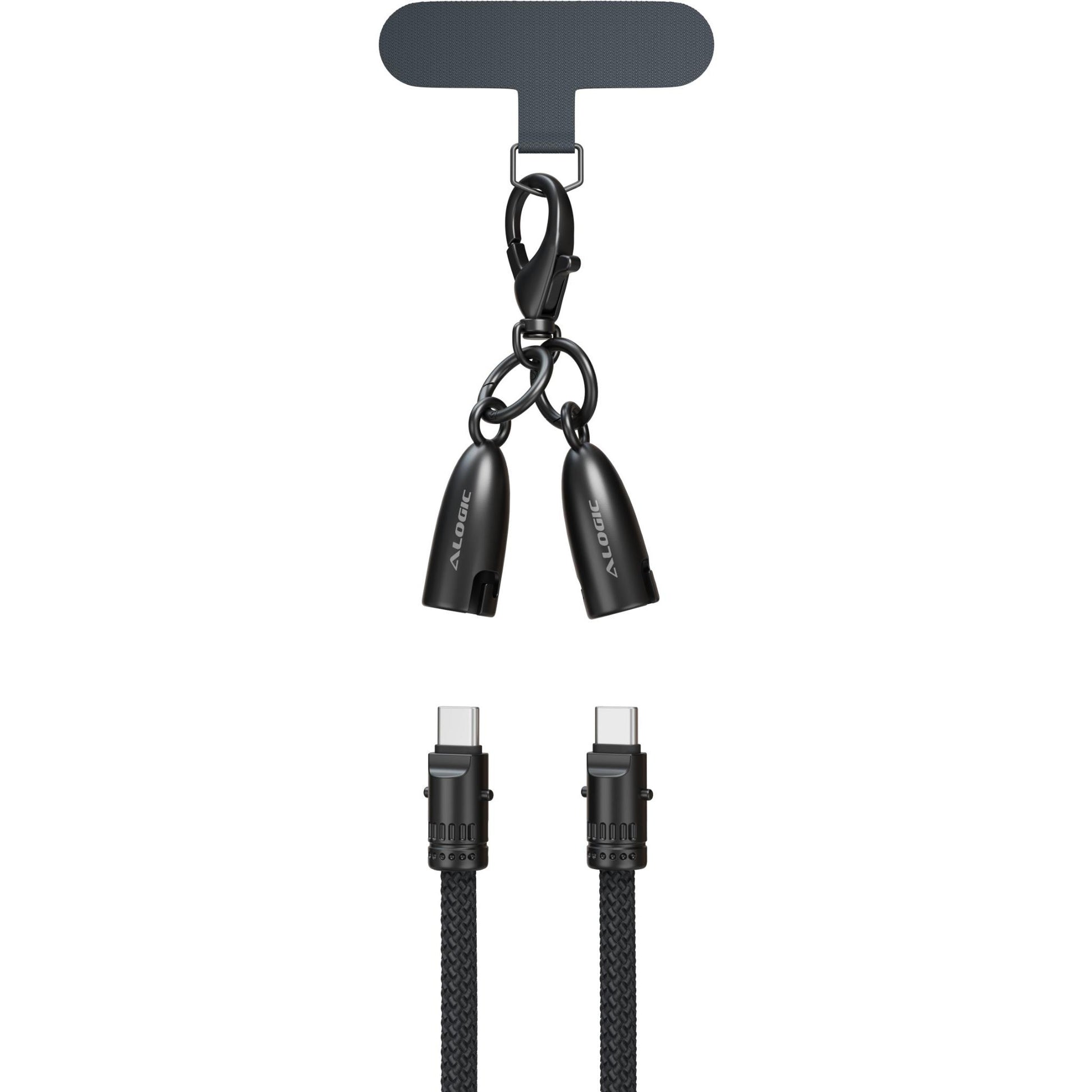 ALOGIC Tether USB-C to C Lanyard Data and 60W Charge Cable 1.2m (Midnight)