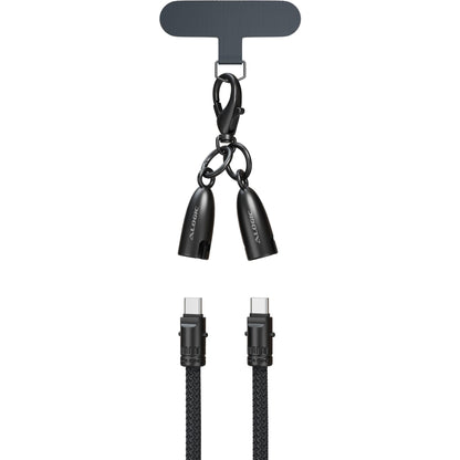 ALOGIC Tether USB-C to C Lanyard Data and 60W Charge Cable 1.2m (Midnight)