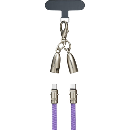 ALOGIC Tether USB-C to C Lanyard Data and 60W Charge Cable 1.2m (Lavender)