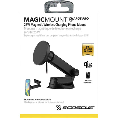 Scosche MagicMount Pro Wireless 25W Qi2 Car Charging Mount