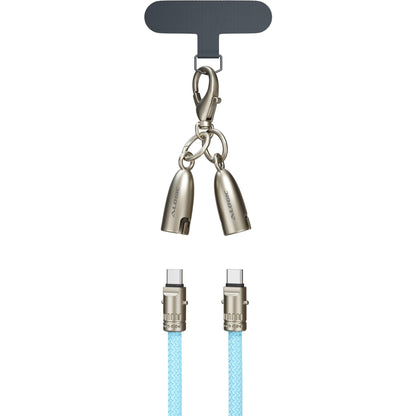 ALOGIC Tether USB-C to C Lanyard Data and 60W Charge Cable 1.2m (Aqua)