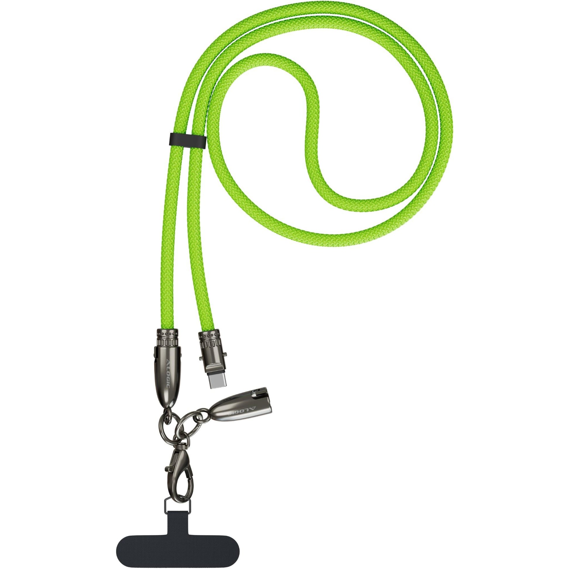 ALOGIC Tether USB-C to C Lanyard Data and 60W Charge Cable 1.2m (Lime)