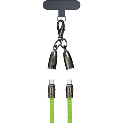 ALOGIC Tether USB-C to C Lanyard Data and 60W Charge Cable 1.2m (Lime)