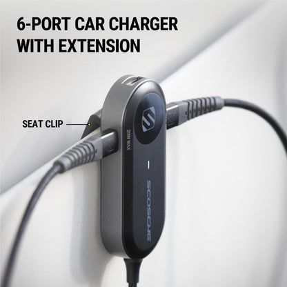 Scosche 100W Multi Travel 6 Port Car Charger