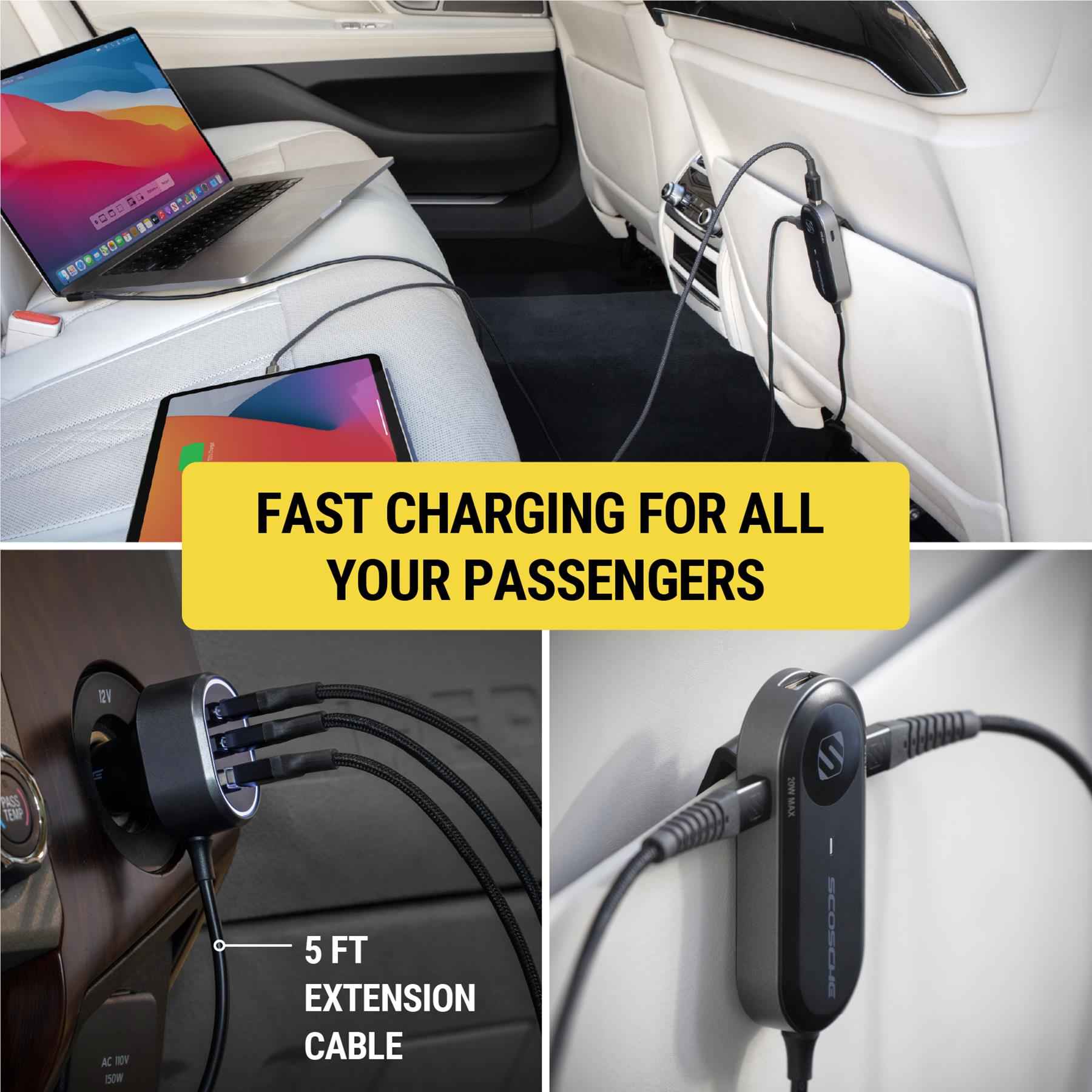 Scosche 100W Multi Travel 6 Port Car Charger