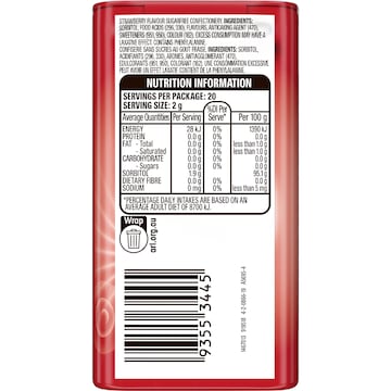 Eclipse Strawberry Sugar Free Mints Tin 40g