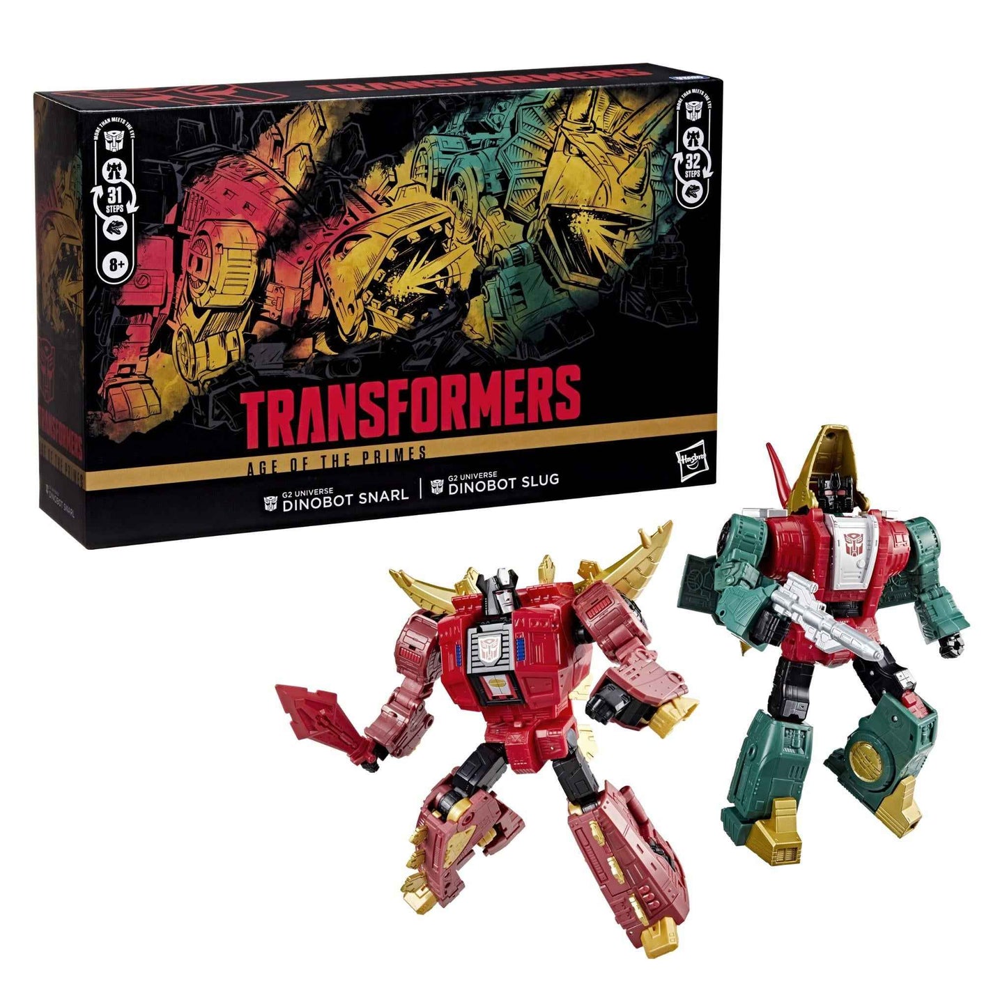 Transformers - Age Of The Primes: G2 Universe Dinobot Slug and G2 Universe Dinobot Snarl Figure