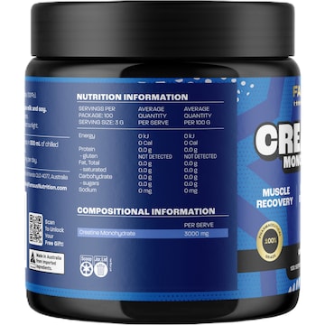 Famous Nutrition Sport Creatine Monohydrate Powder Unflavoured 300g