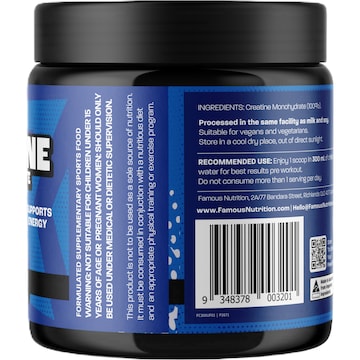 Famous Nutrition Sport Creatine Monohydrate Powder Unflavoured 300g