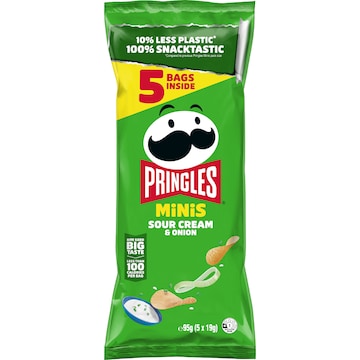 Pringles Minis Sour Cream & Onion Potato Chips 19g x 5 pack