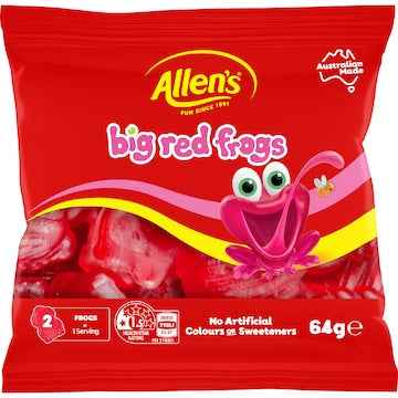 Allen's Big Red Frogs Lollies 64g