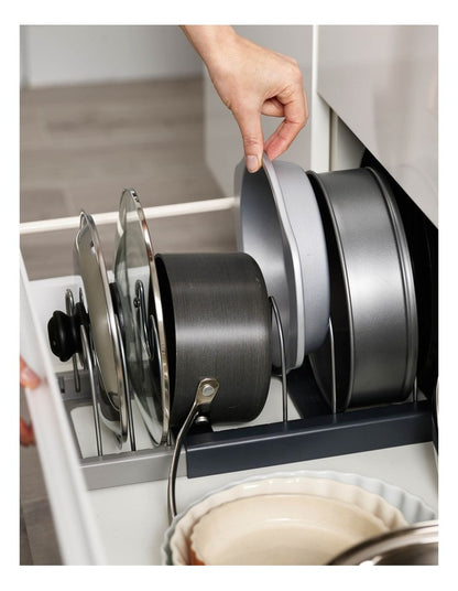 Drawer Store Expanding Cookware Organiser in Grey