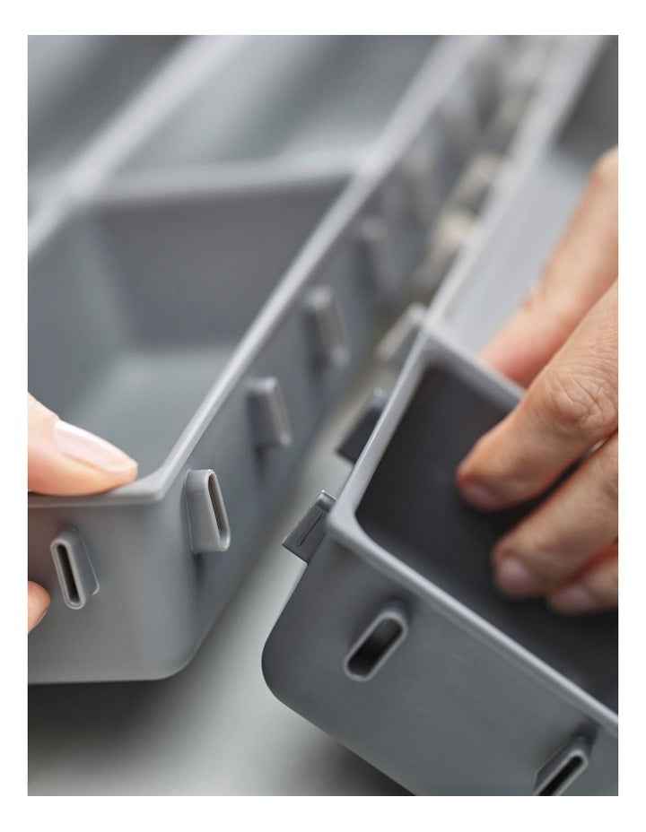 Blox Drawer Organizer Set 7 Piece in Grey
