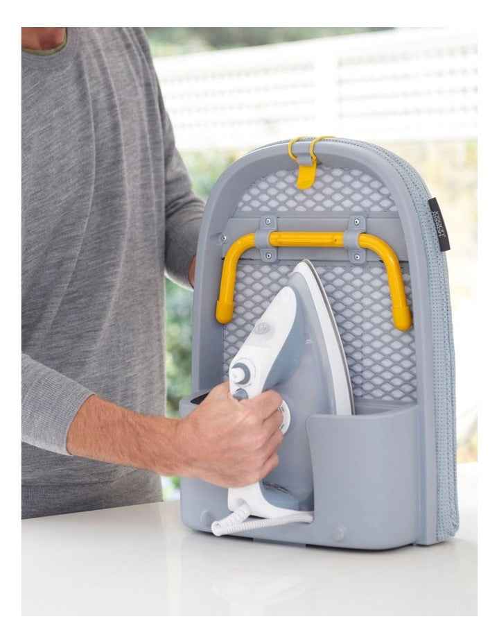 Pocket Folding Table-Top Ironing Board 50009 in Grey/Yellow